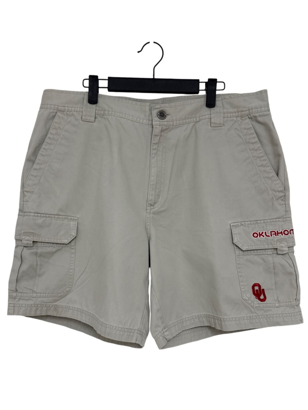 Columbia Oklahoma OU Embroidered Cargo Shorts Men’s 38 Tan